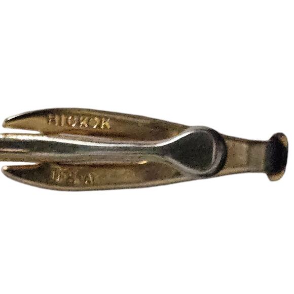 Vintage Hickok Gold Tone Drill Bit Design Tie Clip Bar 2.375" USA - Picture 4 of 5